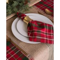 DII® 52" Tartan Holly Plaid Tablecloth 15 DII® 52" Tartan Holly Plaid Tablecloth -Northlight Shop D540181S 5