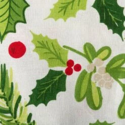 DII® 52" Boughs Of Holly Print Tablecloth 15 DII® 52" Boughs Of Holly Print Tablecloth -Northlight Shop D540184S 2