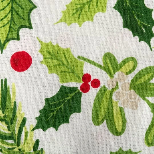 DII® 52" Boughs Of Holly Print Tablecloth 5 DII® 52" Boughs Of Holly Print Tablecloth - Image 3