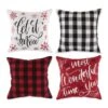 DII® Christmas Buffalo Check & Print Pillow Cover Set -Northlight Shop D540190S 1