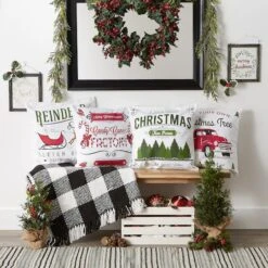 DII® Christmas Prints Pillow Cover Set 24 DII® Christmas Prints Pillow Cover Set -Northlight Shop D540194S 10