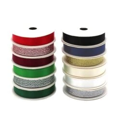 Gwen Studios 3/8" X 3yd. Metallic Holiday Ribbon Pack, 12ct. 9 Gwen Studios 3/8" X 3yd. Metallic Holiday Ribbon Pack, 12ct. -Northlight Shop D544214S 2