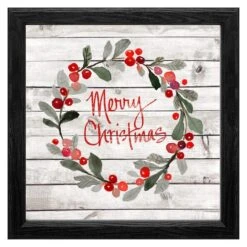 Timeless Frames® Merry Christmas Wreath Framed Wall Décor