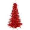 3ft. Pre-Lit Tinsel Red Fir Artificial Christmas Tree, Red Dura-Lit® LED Lights 2 3ft. Pre-Lit Tinsel Red Fir Artificial Christmas Tree, Red Dura-Lit® LED Lights -Northlight Shop D556894S 1