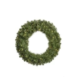 60" Pre-Lit Grand Teton Pine Wreath, Warm White LED Lights -Northlight Shop D575176S 1 1