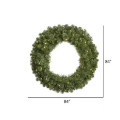 84" Warm White LED Grand Teton Pine Wreath -Northlight Shop D575191S 3
