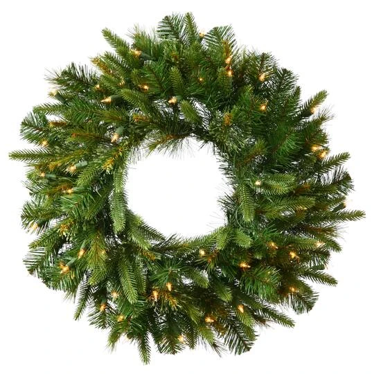 42" Pre-Lit Cashmere Wreath, Warm White Dura-Lit® LED Lights 3 42" Pre-Lit Cashmere Wreath, Warm White Dura-Lit® LED Lights