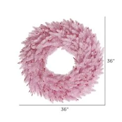 36" Pink Fir Wreath -Northlight Shop D575259S 2