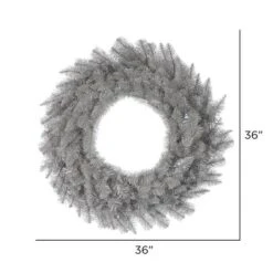 36" Platinum Fir Wreath 9 36" Platinum Fir Wreath -Northlight Shop D575278S 3