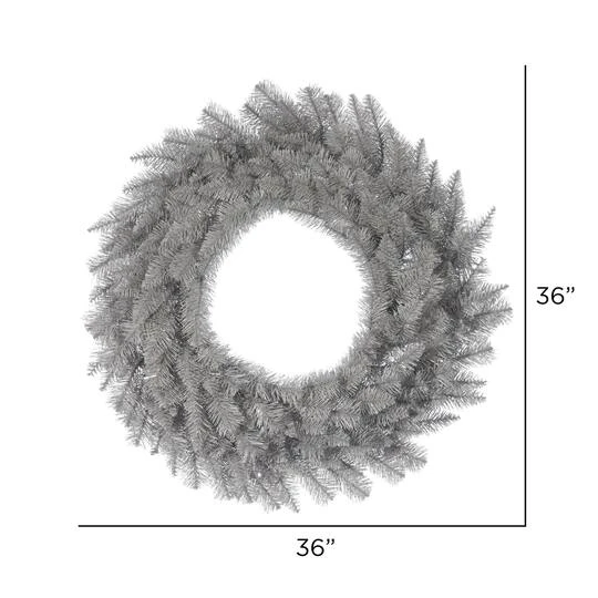 36" Platinum Fir Wreath 6 36" Platinum Fir Wreath - Image 4
