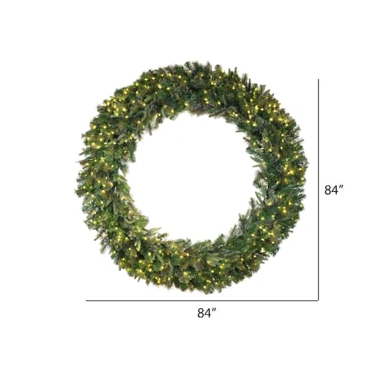 84" Pre-Lit Cashmere Pine Wreath, Warm White Dura-Lit® LED Lights 8 84" Pre-Lit Cashmere Pine Wreath, Warm White Dura-Lit® LED Lights - Image 6