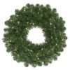 20" Pre-Lit Oregon Fir Artificial Christmas Wreath, Warm White LED Wide Angle Lights -Northlight Shop D575323S 1