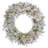 30" Pre-Lit Flocked Kiana Artificial Christmas Wreath, Warm White Wide Angle LED Lights 2 30" Pre-Lit Flocked Kiana Artificial Christmas Wreath, Warm White Wide Angle LED Lights -Northlight Shop D575337S 1