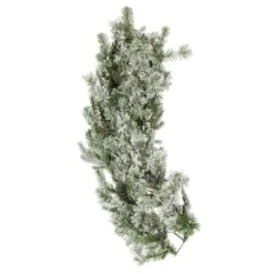 60" Pre-Lit Flocked Kiana Artificial Christmas Wreath, Warm White Dura-Lit® LED Mini Lights -Northlight Shop D575351S 3