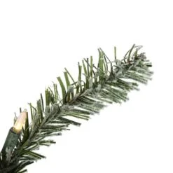 60" Pre-Lit Flocked Kiana Artificial Christmas Wreath, Warm White Dura-Lit® LED Mini Lights -Northlight Shop D575351S 6