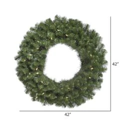 42" Warm White LED Lights Douglas Fir Artificial Christmas Wreath 7 42" Warm White LED Lights Douglas Fir Artificial Christmas Wreath -Northlight Shop D575356S 2