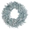 30" Warm White LED Lights Silver Fir Artificial Christmas Wreath -Northlight Shop D575367S 1
