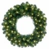 30" Oregon Fir Christmas Wreath, Warm White LED Lights 1 30" Oregon Fir Christmas Wreath, Warm White LED Lights -Northlight Shop D575454S 20