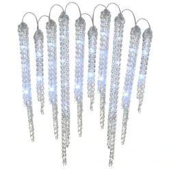 Crystal Icicles With LED Lights Decoration