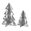 10" & 7" Silver Wood Christmas Trees Table Décor 1 10" & 7" Silver Wood Christmas Trees Table Décor -Northlight Shop D619825S 1