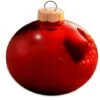 Whitehurst 4ct. 5" Shiny Glass Christmas Ornaments Red Shiny -Northlight Shop D623184S 1