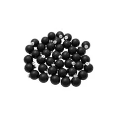 Whitehurst 40ct. 1.25" Glossy Glass Ball Ornaments Black Shiny -Northlight Shop D623213S 12