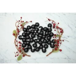 Whitehurst 40ct. 1.25" Glossy Glass Ball Ornaments Black Shiny -Northlight Shop D623213S 13