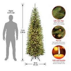 7.5ft. Pre-Lit PowerConnect™ Kingswood Fir Artificial Christmas Tree, Light Parade® LED Lights -Northlight Shop D645040S 15