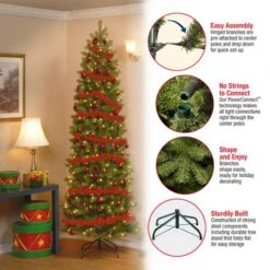 7.5ft. Pre-Lit PowerConnect™ Kingswood Fir Artificial Christmas Tree, Light Parade® LED Lights -Northlight Shop D645040S 16