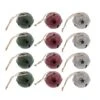 Haute Decor 12ct. 2" Jingle Bell Ball Ornaments Silver/Red/Green -Northlight Shop D649266S 1