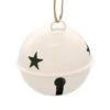 6 Pack 85mm Jingle Bell Ivory Ball Ornaments 2 6 Pack 85mm Jingle Bell Ivory Ball Ornaments -Northlight Shop D649267S 1