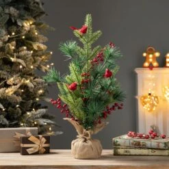 20" Unlit Cardinal Artificial Tabletop Christmas Tree 11 20" Unlit Cardinal Artificial Tabletop Christmas Tree -Northlight Shop D652292S 2