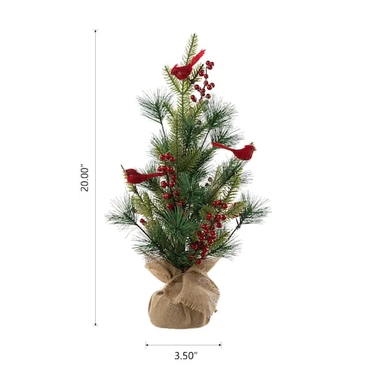 20" Unlit Cardinal Artificial Tabletop Christmas Tree 9 20" Unlit Cardinal Artificial Tabletop Christmas Tree - Image 7
