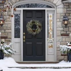 Glitzhome® 60'' PEACE Nativity Wooden Porch Sign -Northlight Shop D652319S 5