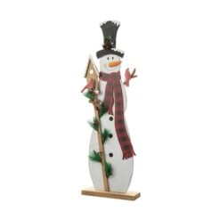 Glitzhome® 36'' Lighted Wooden Snowman Porch Décor -Northlight Shop D652321S 7