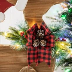 Glitzhome® 36'' Chunky Wood Reindeer Porch Décor 17 Glitzhome® 36'' Chunky Wood Reindeer Porch Décor -Northlight Shop D652324S 6