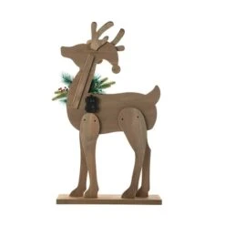Glitzhome® 36'' Chunky Wood Reindeer Porch Décor 19 Glitzhome® 36'' Chunky Wood Reindeer Porch Décor -Northlight Shop D652324S 8
