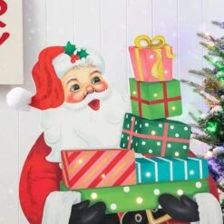 Glitzhome® 36'' Wooden Santa Gifts Porch Décor -Northlight Shop D652325S 5