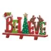Glitzhome® 14.5'' BELIEVE Metal Christmas Stocking Holder -Northlight Shop D652341S 1