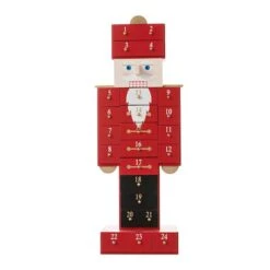 Glitzhome® 17.25'' Wooden Christmas Nutcracker Countdown Calendar Décor With Drawer 15 Glitzhome® 17.25'' Wooden Christmas Nutcracker Countdown Calendar Décor With Drawer -Northlight Shop D652349S 5