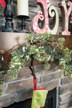 Brown Mantel Garland & Christmas Stocking Holder, 2ct. 32 Brown Mantel Garland & Christmas Stocking Holder, 2ct. -Northlight Shop D653587S 10