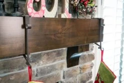 Brown Mantel Garland & Christmas Stocking Holder, 2ct. 36 Brown Mantel Garland & Christmas Stocking Holder, 2ct. -Northlight Shop D653587S 13