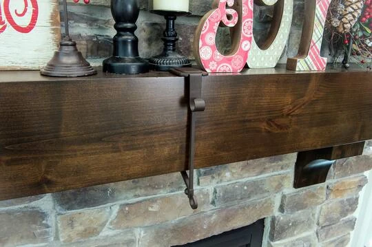 Brown Mantel Garland & Christmas Stocking Holder, 2ct. 19 Brown Mantel Garland & Christmas Stocking Holder, 2ct. - Image 17