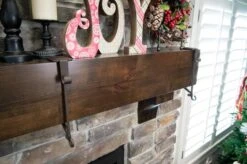Brown Mantel Garland & Christmas Stocking Holder, 2ct. 39 Brown Mantel Garland & Christmas Stocking Holder, 2ct. -Northlight Shop D653587S 16