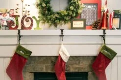 Brown Mantel Garland & Christmas Stocking Holder, 2ct. 29 Brown Mantel Garland & Christmas Stocking Holder, 2ct. -Northlight Shop D653587S 7