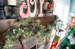Brown Mantel Garland & Christmas Stocking Holder, 2ct. 31 Brown Mantel Garland & Christmas Stocking Holder, 2ct. -Northlight Shop D653587S 9
