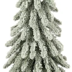 2ft. Pre-Lit Lightly Flocked Artificial Alpine Christmas Tree, Warm White LED Lights 7 2ft. Pre-Lit Lightly Flocked Artificial Alpine Christmas Tree, Warm White LED Lights -Northlight Shop D655064S 2
