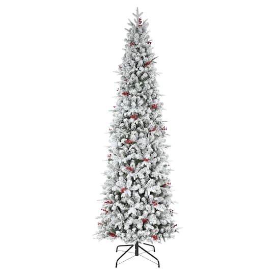 9ft. Pre-Lit Flocked Lexington Artificial Fir Christmas Tree, Warm White LED Lights 4 9ft. Pre-Lit Flocked Lexington Artificial Fir Christmas Tree, Warm White LED Lights - Image 2