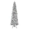 9ft. Pre-Lit Flocked Lexington Artificial Fir Christmas Tree, Warm White LED Lights 1 9ft. Pre-Lit Flocked Lexington Artificial Fir Christmas Tree, Warm White LED Lights -Northlight Shop D655067S 1