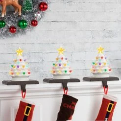 White Tree Illuminated Stocking Hanger 10 White Tree Illuminated Stocking Hanger -Northlight Shop D657835S 3